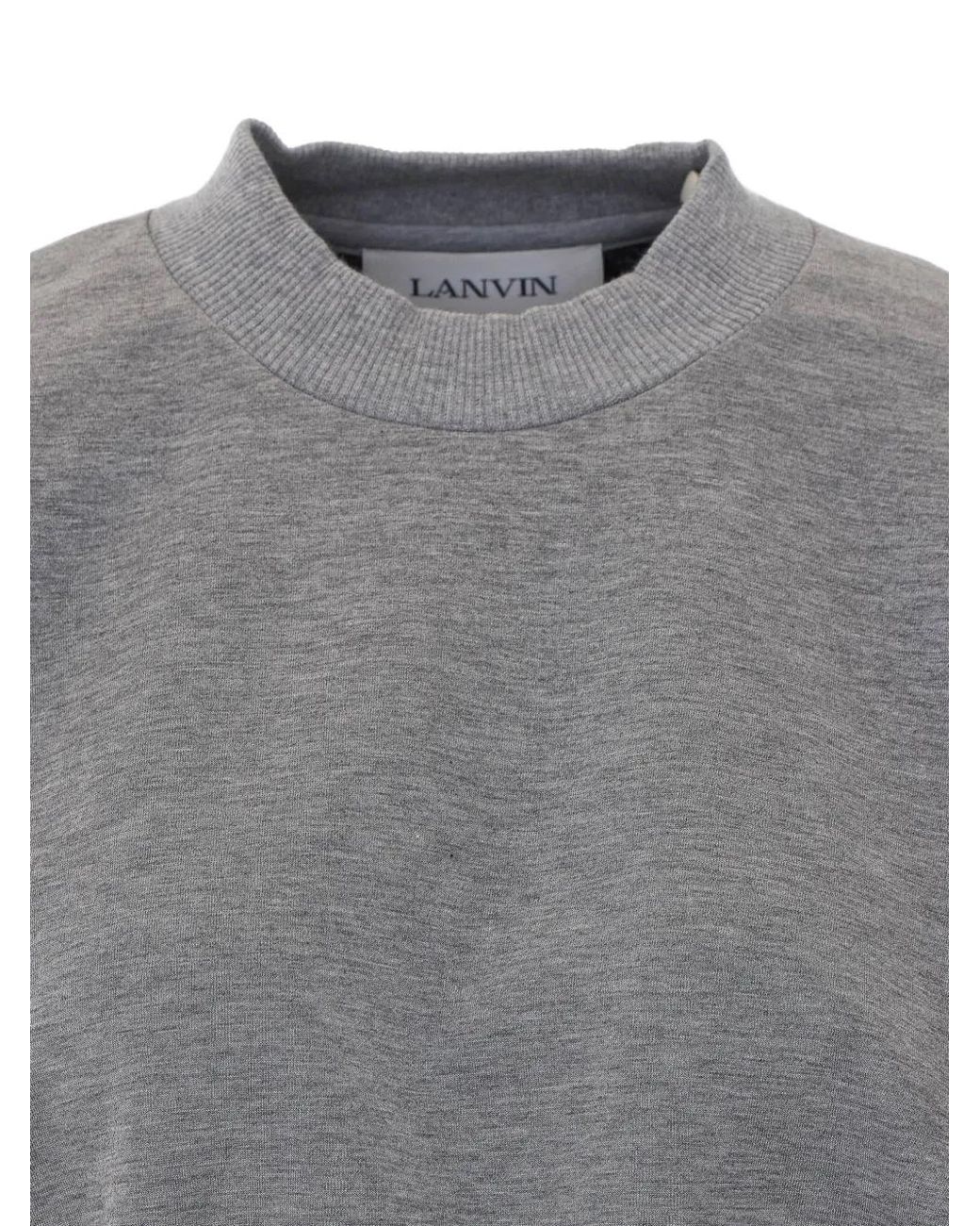 Lanvin Gray Sweat À Taille Ceinturée En Jersey Double Face