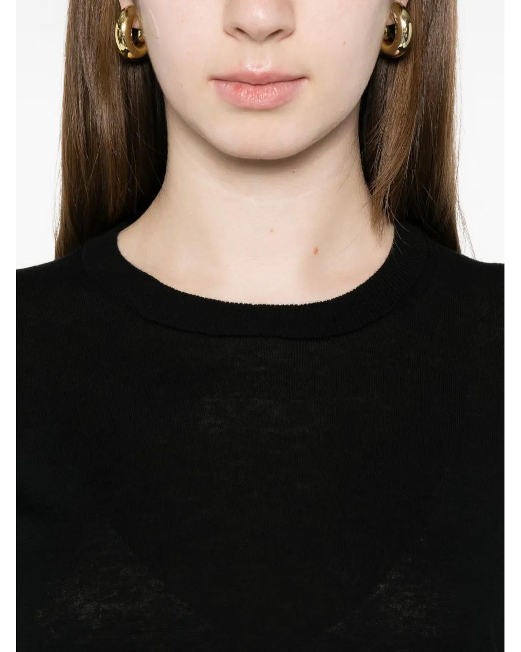 C.T.Plage Black Crew-Neck T-Shirt
