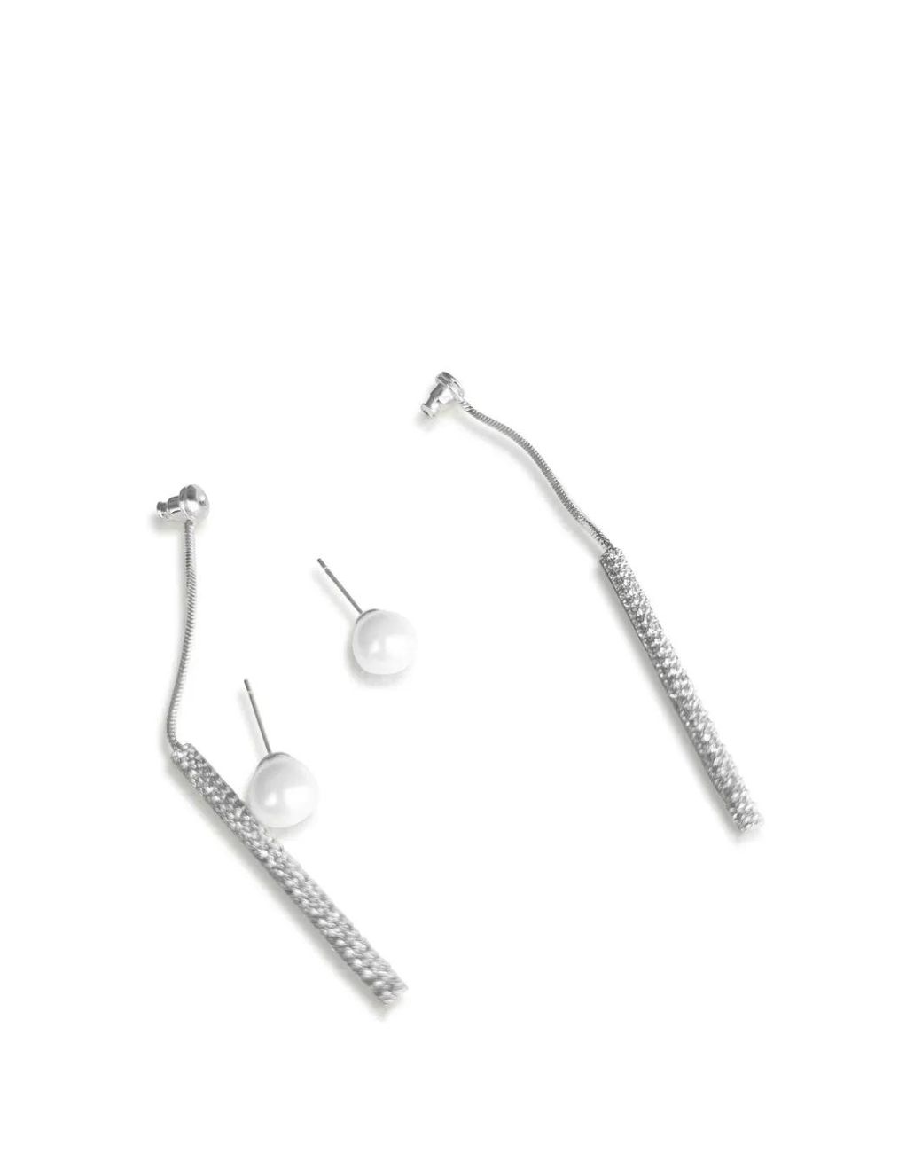 Hzmer Jewelry White Faux-Pearl Drop Earrings