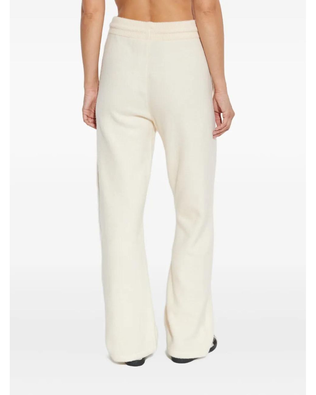 Adidas White Trefoil-Logo Drawstring Trousers