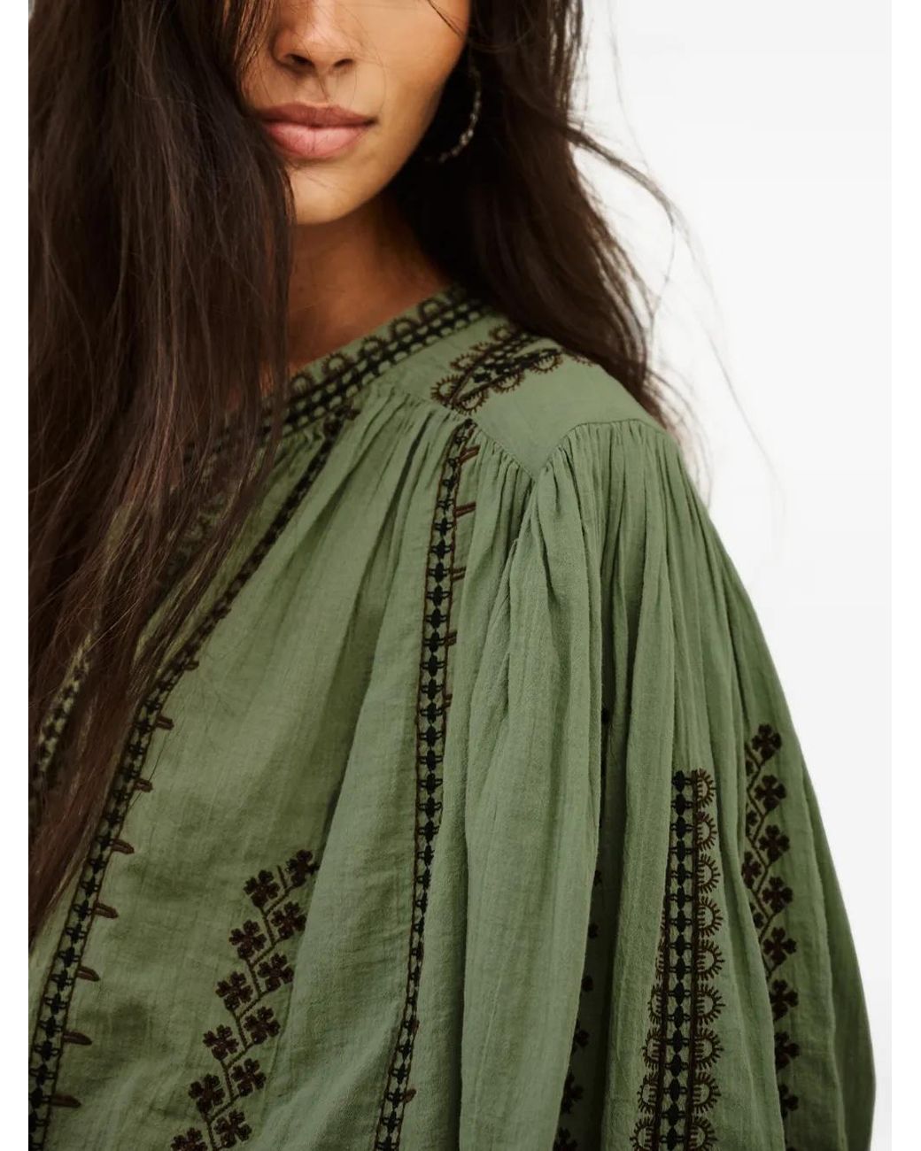 Camicia Mona Con Ricamo di Ba&sh in Green
