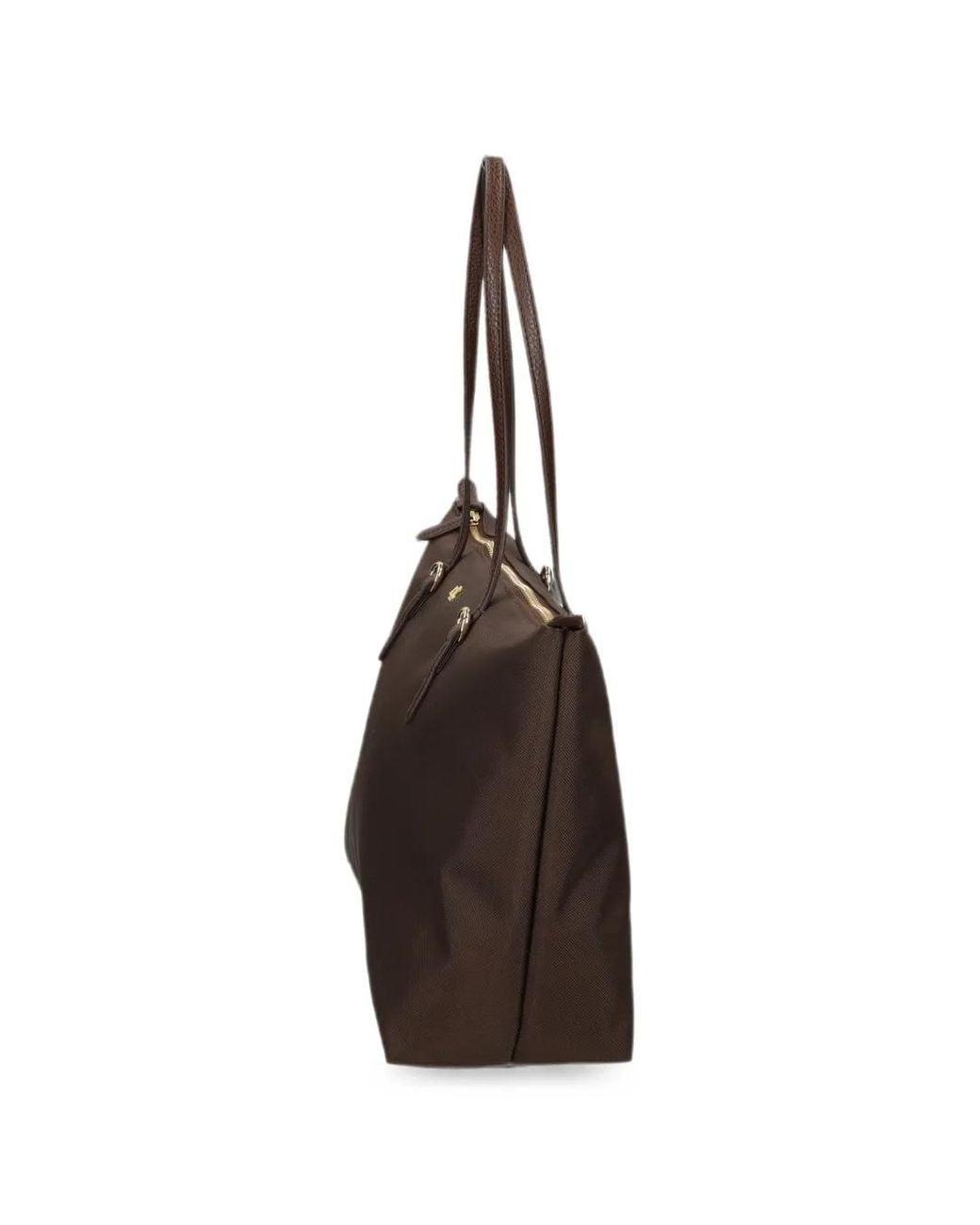Ralph Lauren Brown Medium Keaton Logo-Plaque Tote Bag