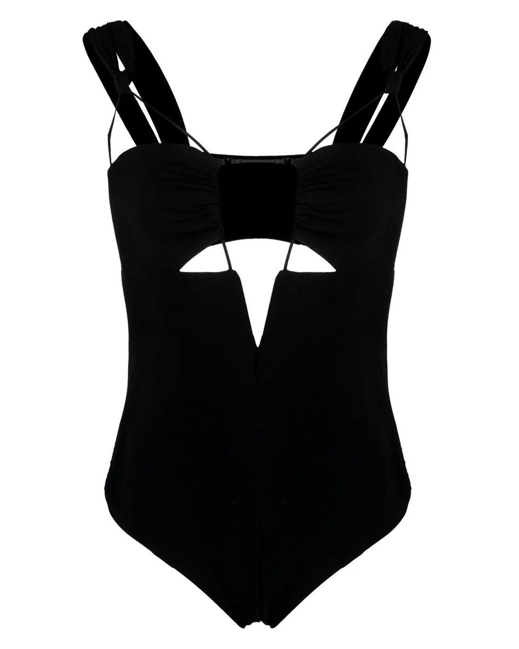Nensi Dojaka Black Cut-out Swimsuit