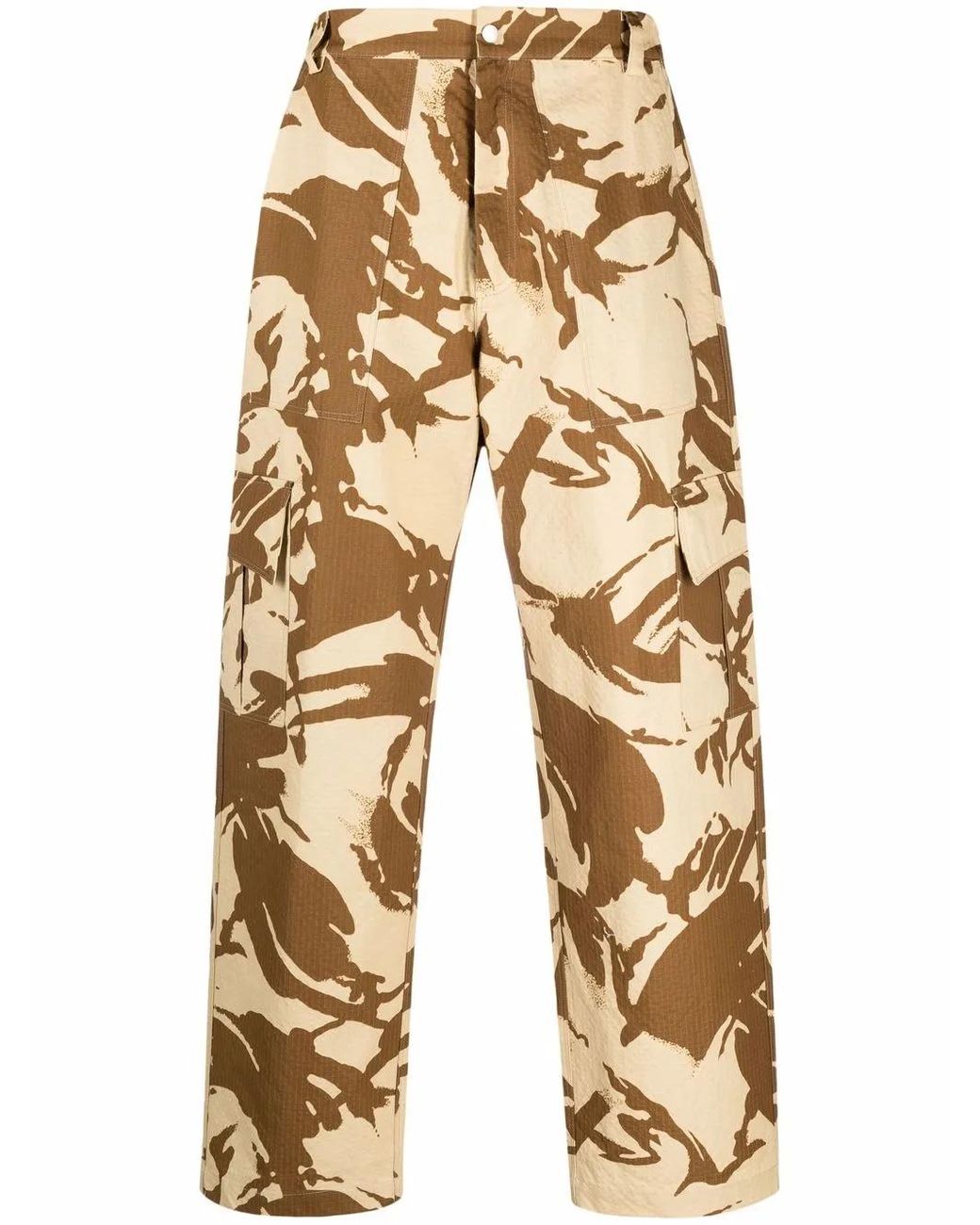 Paria Farzaneh Natural Camouflage-Print Cargo Trousers