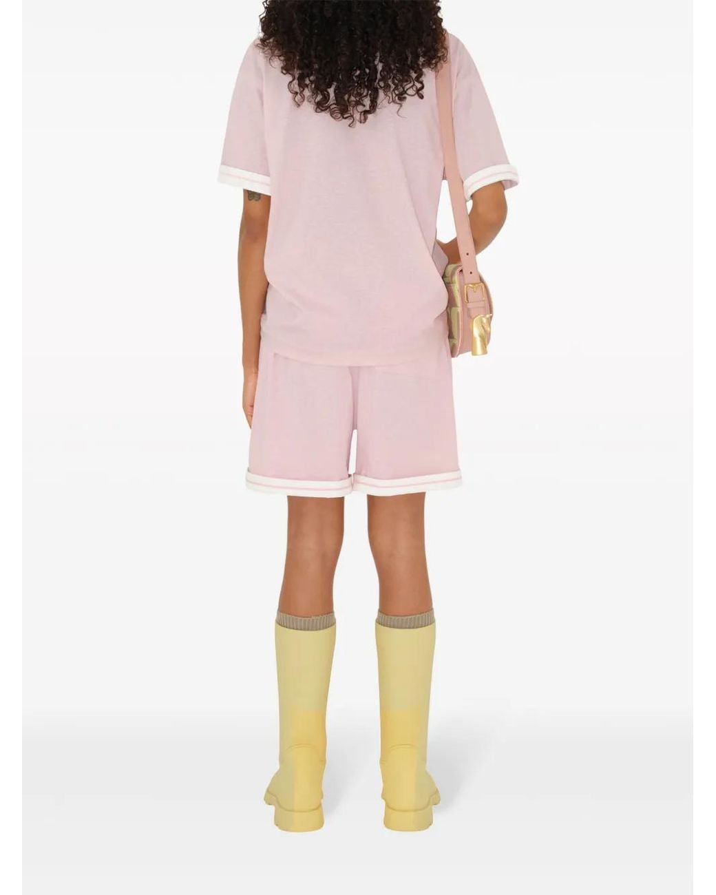 Burberry Pink T-Shirts And Polos