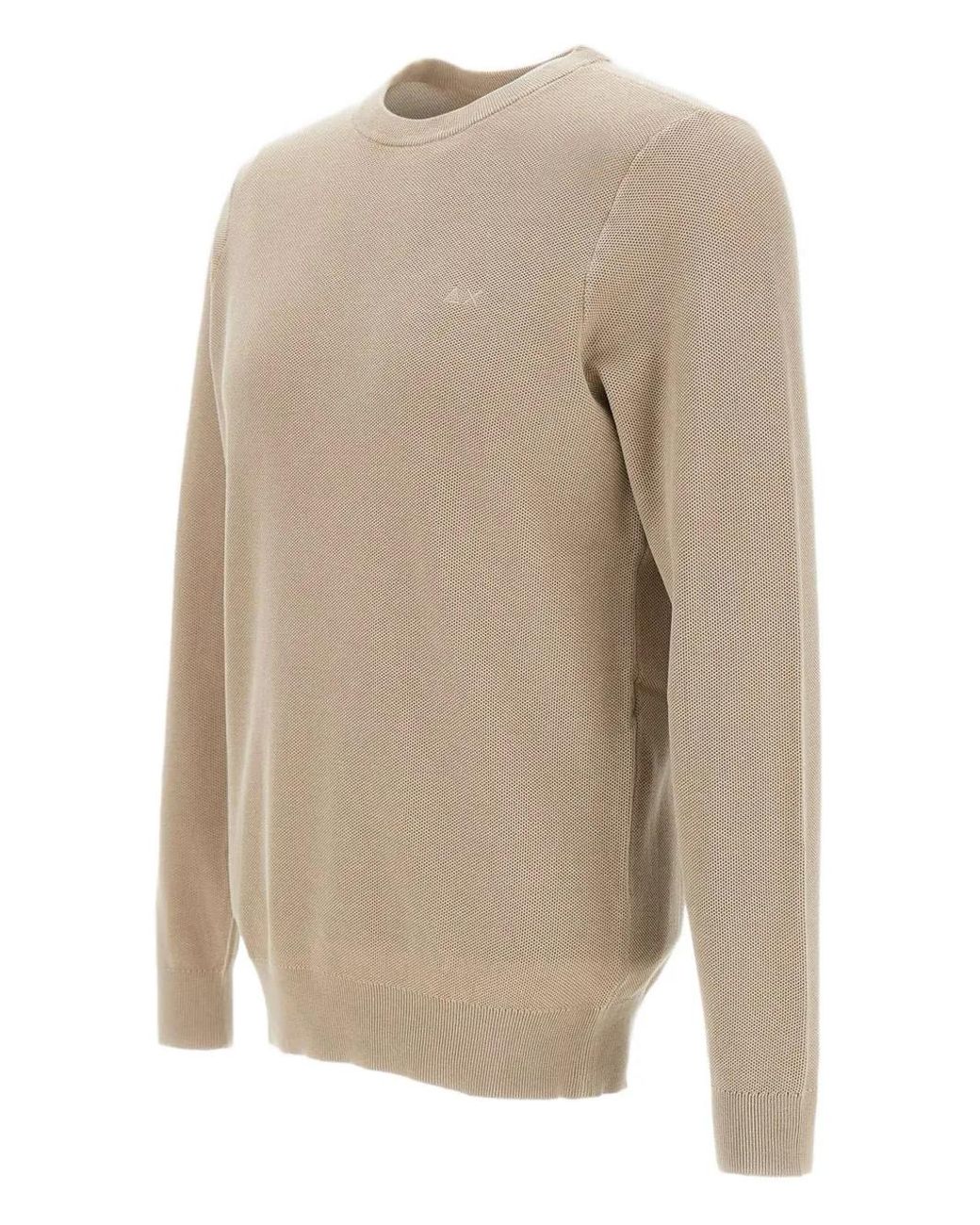 Pull Côtelé À Col Rond Sun 68 pour homme en coloris White