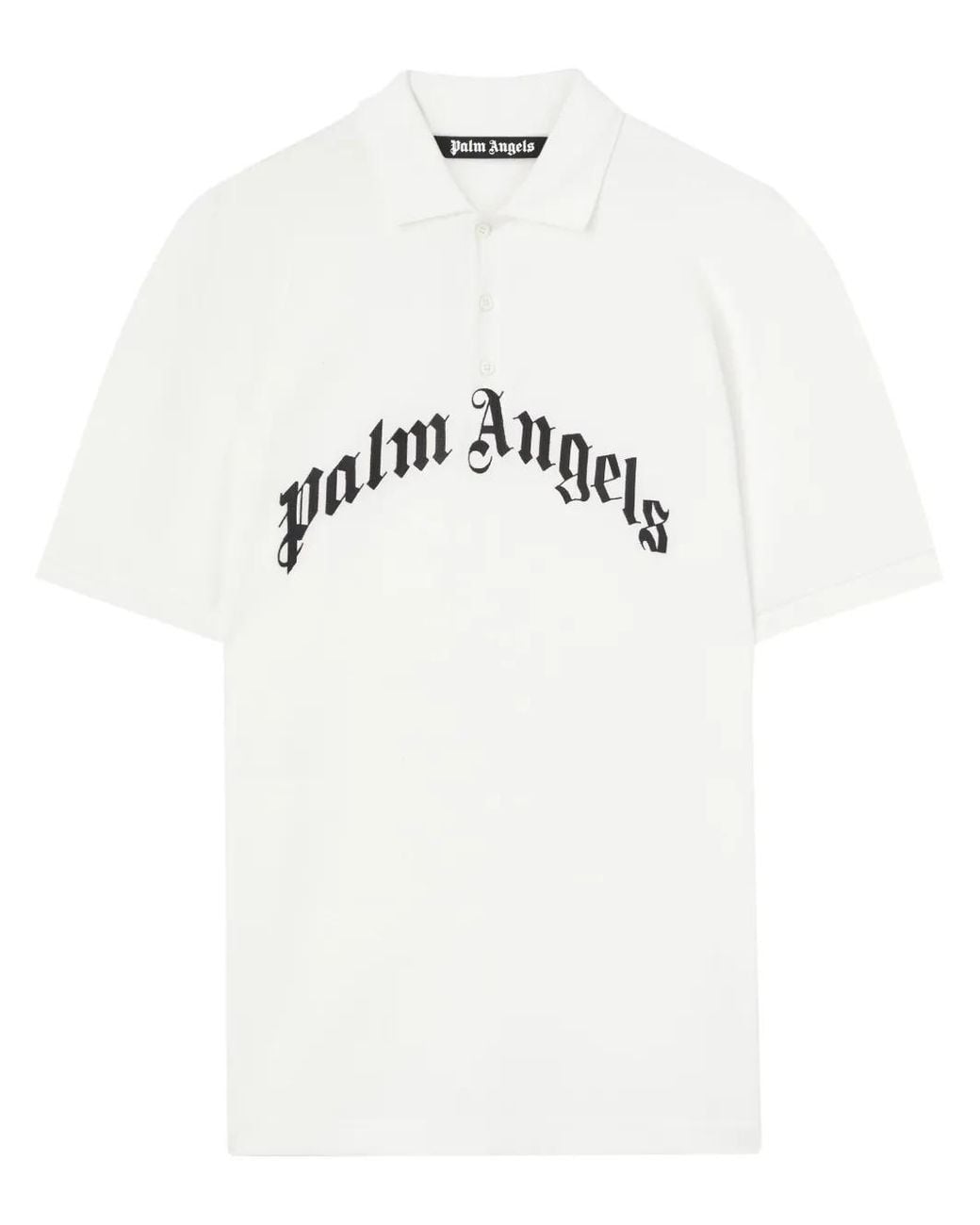 Palm Angels White Polo With Logo for men