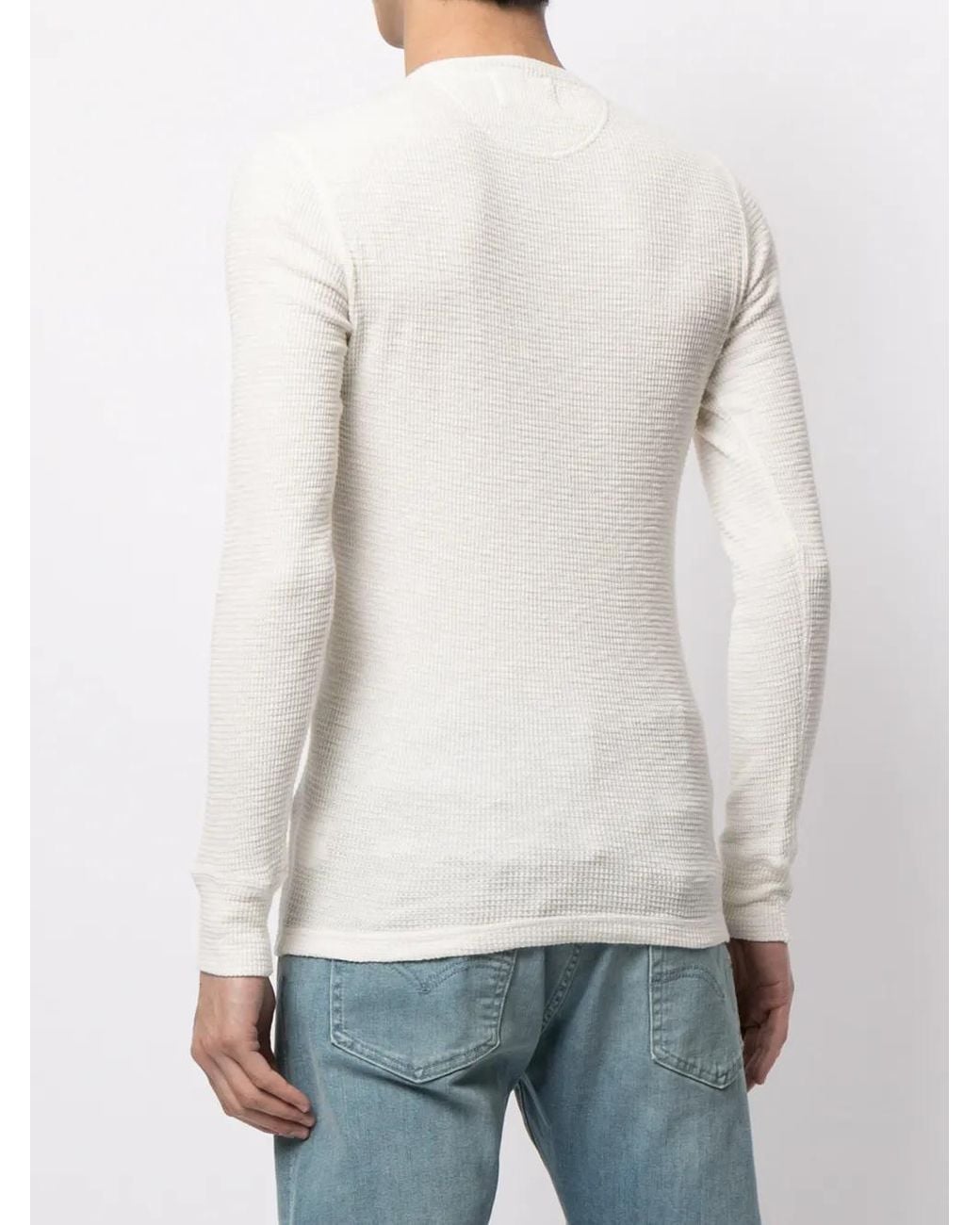 RRL White Waffle-Knit Jumper for men