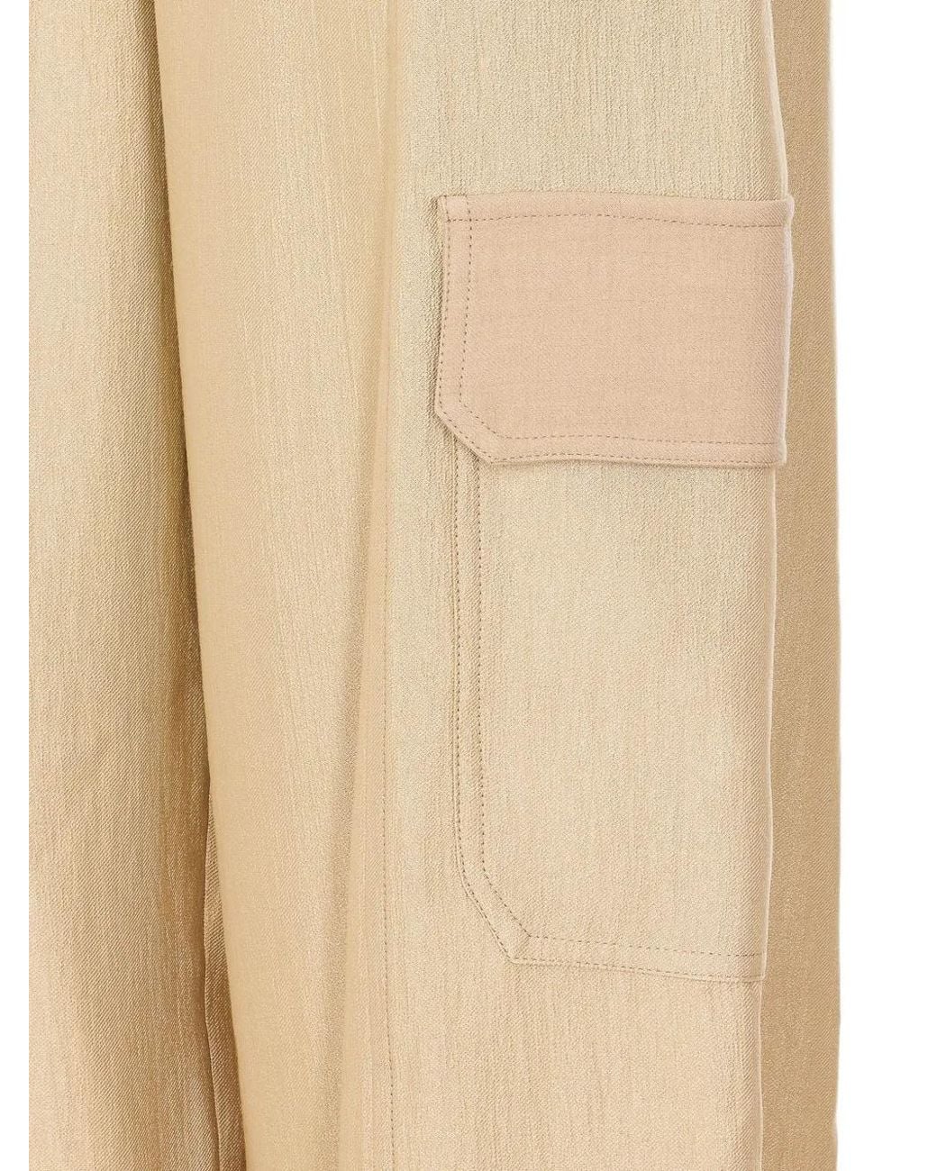 Twinset Natural Pantalon Cargo À Chevilles Resserrées