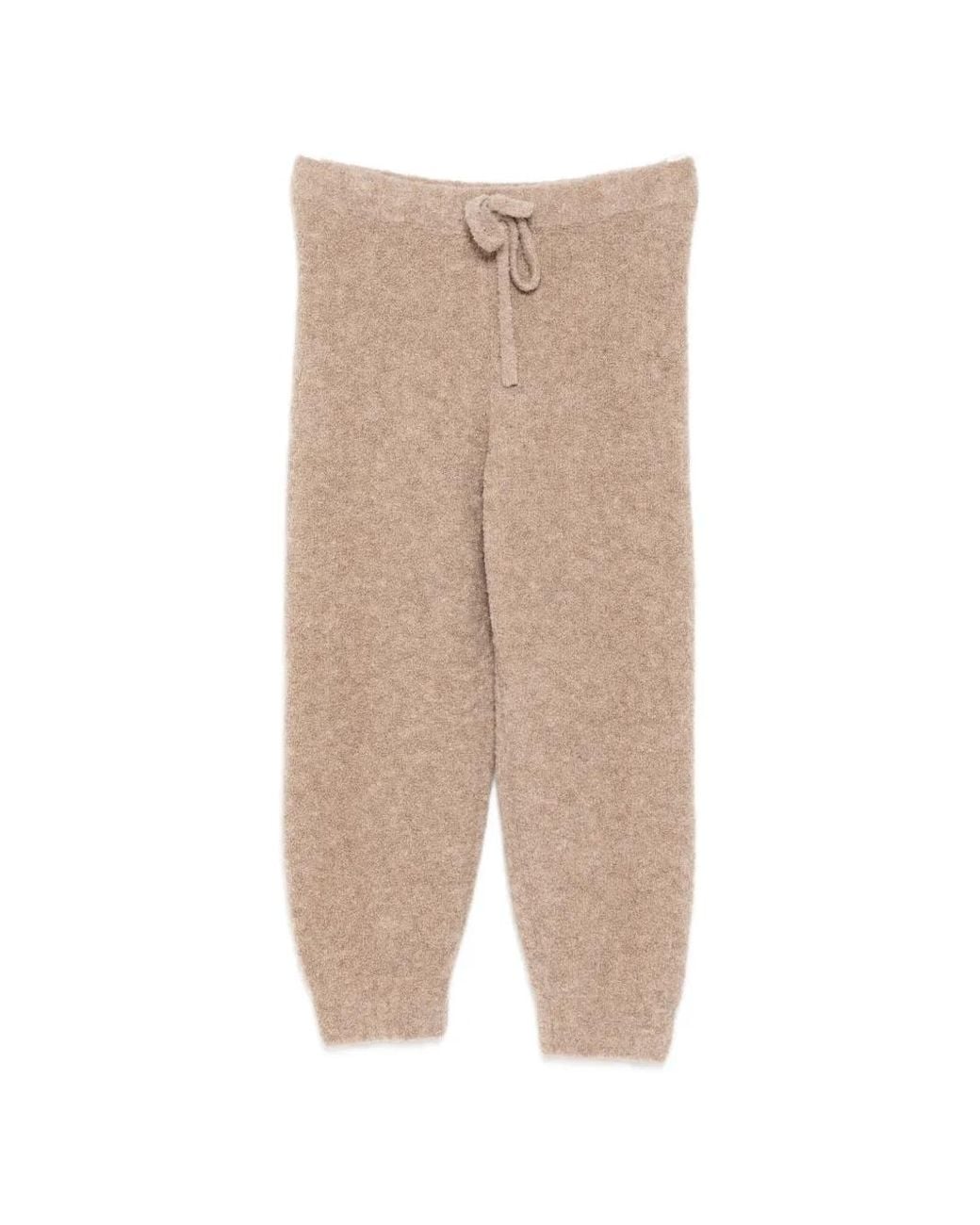 James Perse Natural Bouclé Drawstring Trousers