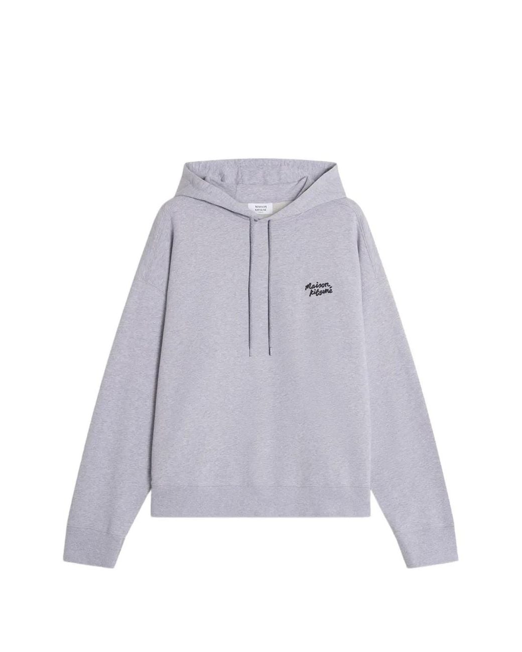 Maison Kitsuné Purple Logo-Print Hoodie for men
