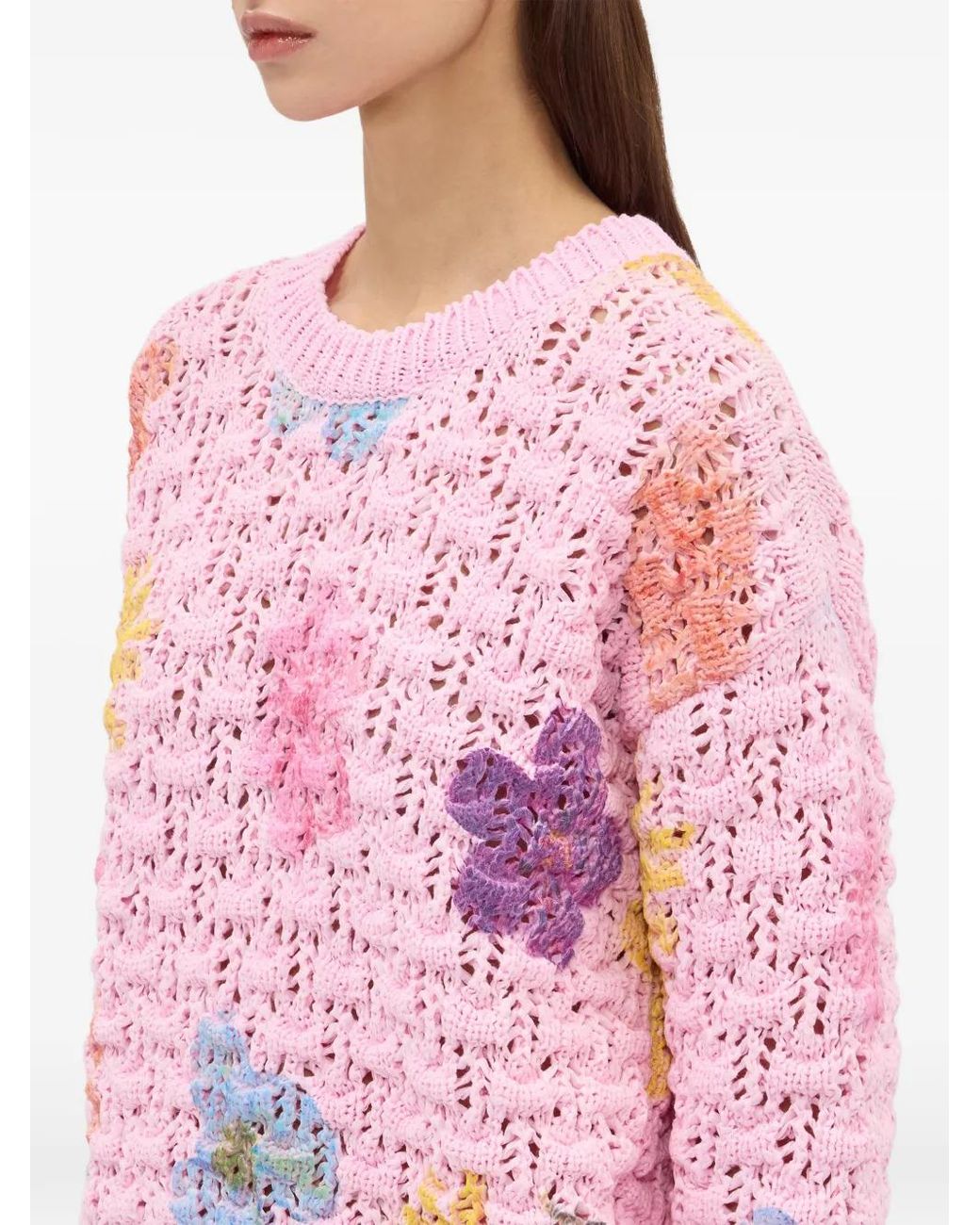 Pull À Fleurs MSGM en coloris Pink