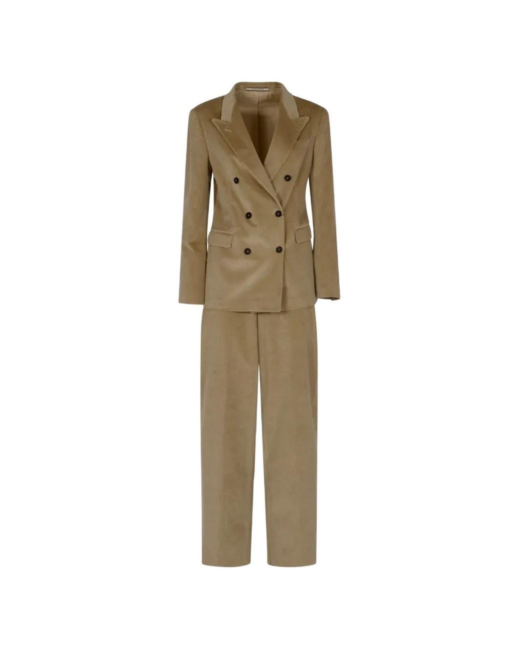 Tagliatore Green Corduroy Double-Breasted Suit