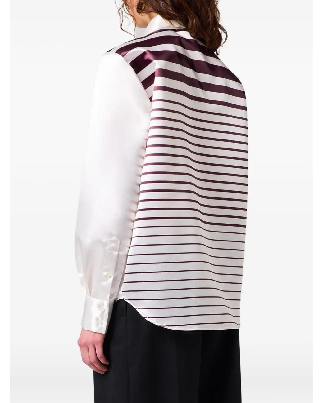 MSGM White Cat-Print Shirt