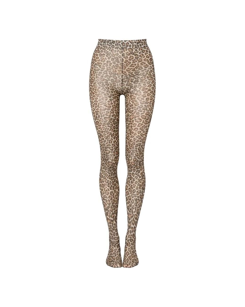 Swedish Stockings Natural Sofia Leopard-Print Tights