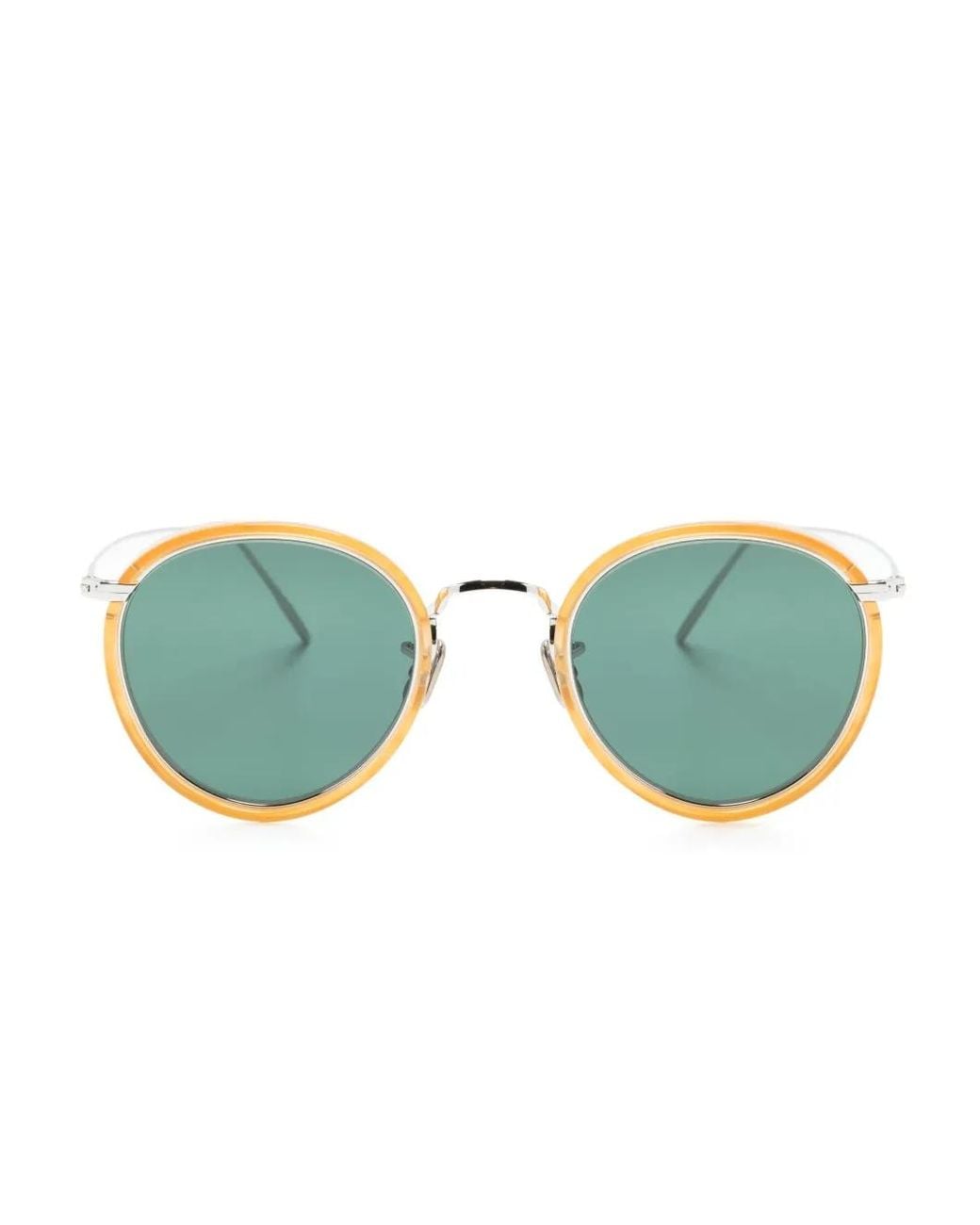 Eyevan 7285 Green 717E Round-Frame Sunglasses