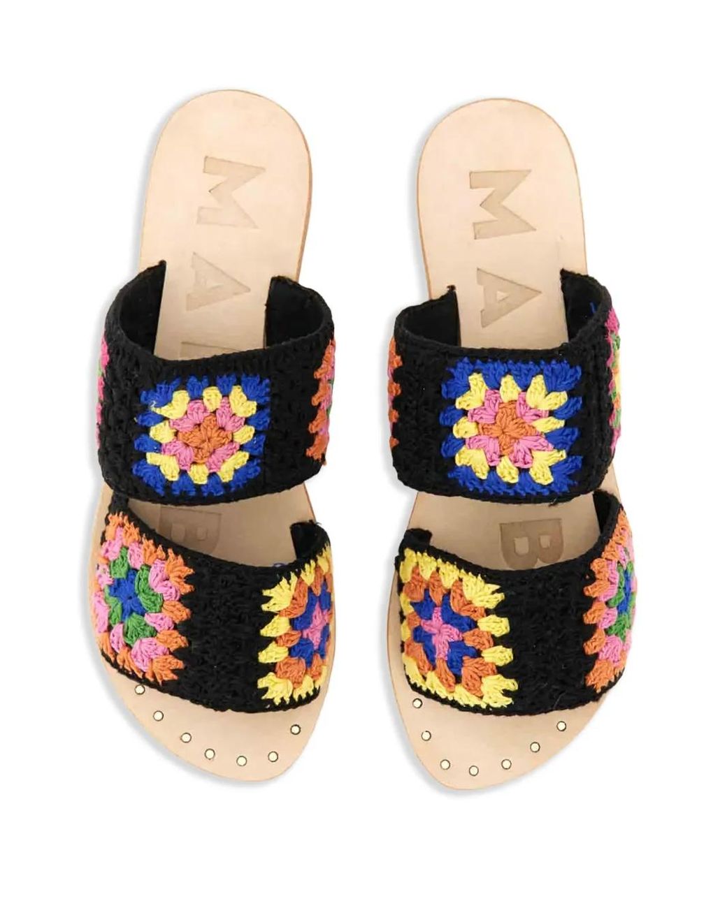 Manebí White Cotton Crochet Sandals
