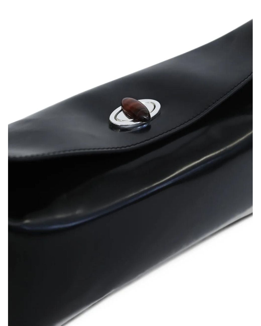 Christopher Esber Black Doba Quartz Turnlock Shoulder Bag