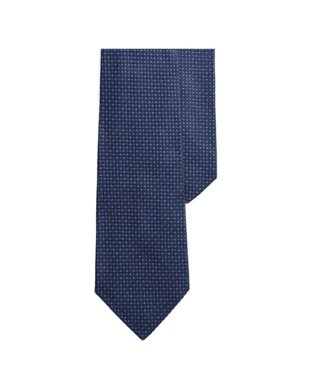 Ralph Lauren Blue Patterned Tie for men