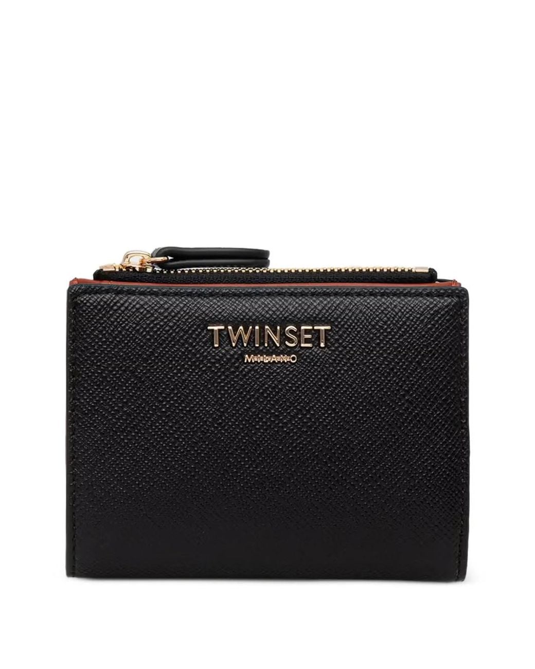 Twinset Black Small Wallet With Lettering Logo