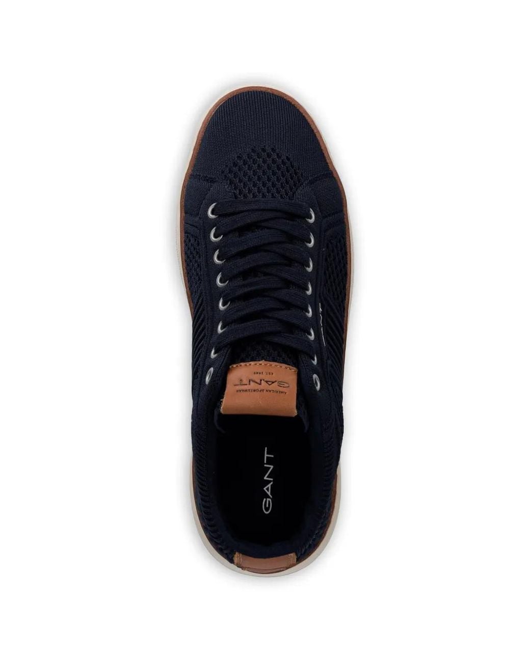 Gant Blue Knit Logo-Print Sneakers for men