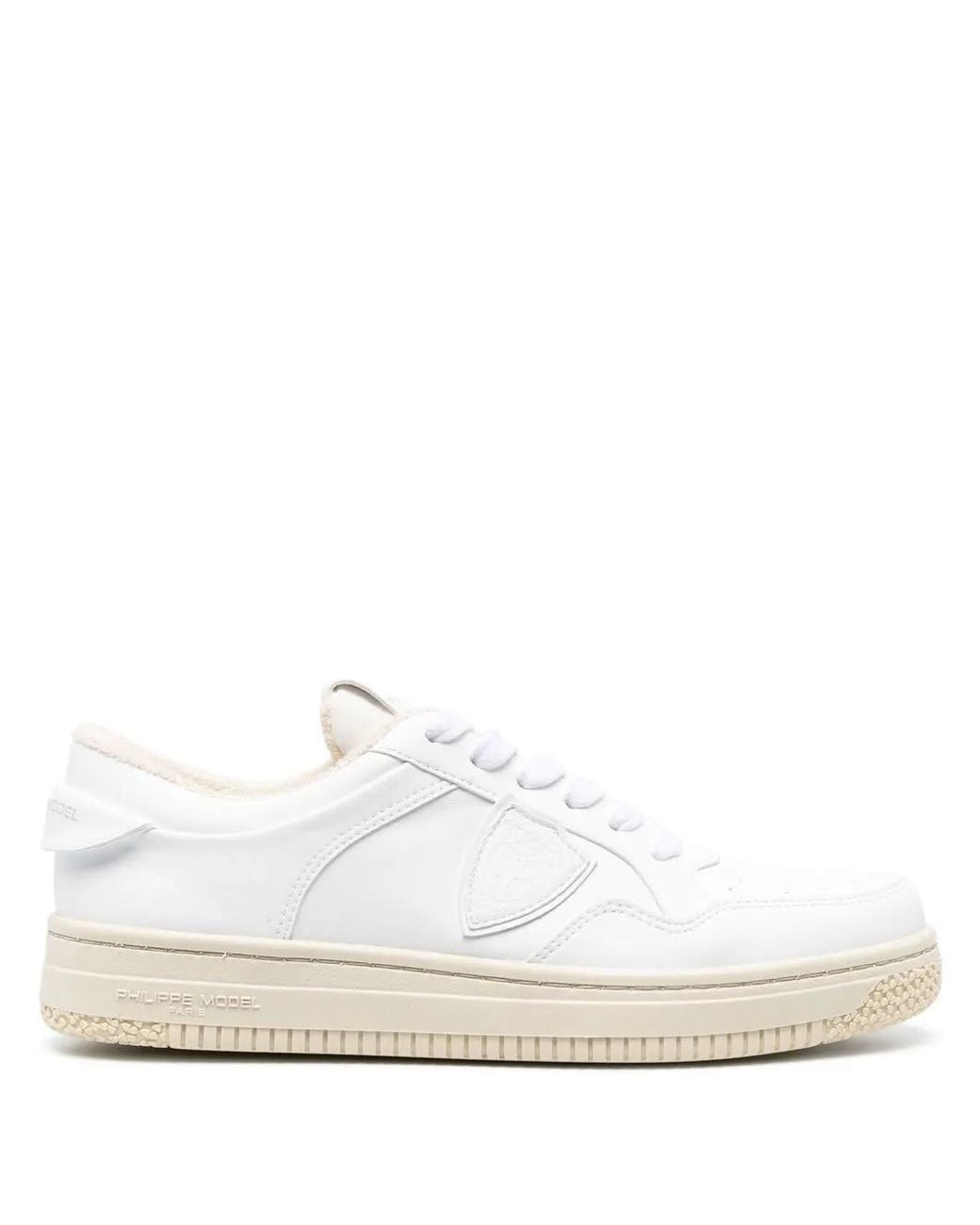 Philippe Model White Lyon Lace-Up Sneakers