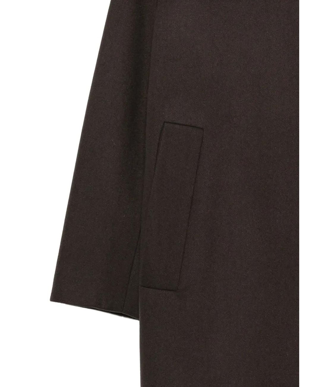 Hevò Black Single-Breasted Notch-Lapels Coat for men