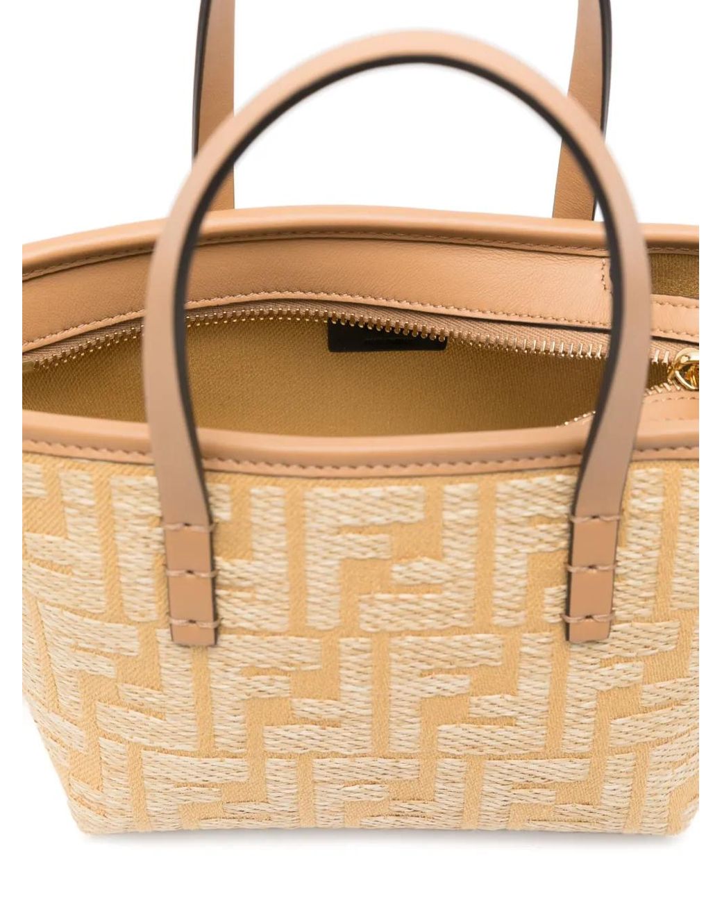 Borsa Tote Roll Mini di Fendi in Natural
