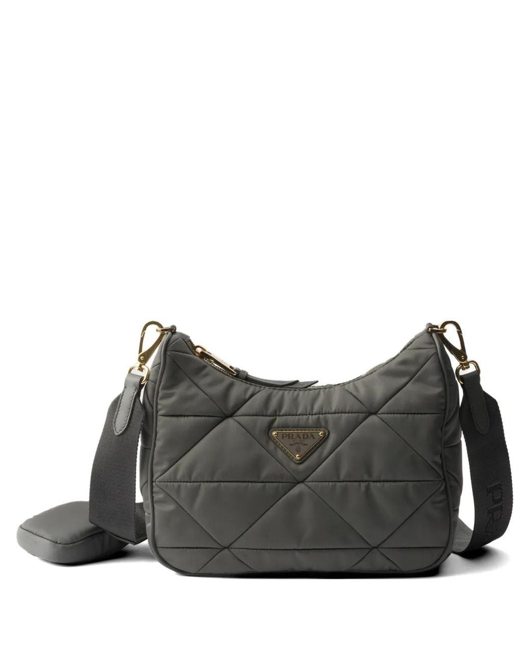 Prada Black Padded Re-Nylon Shoulder Bag