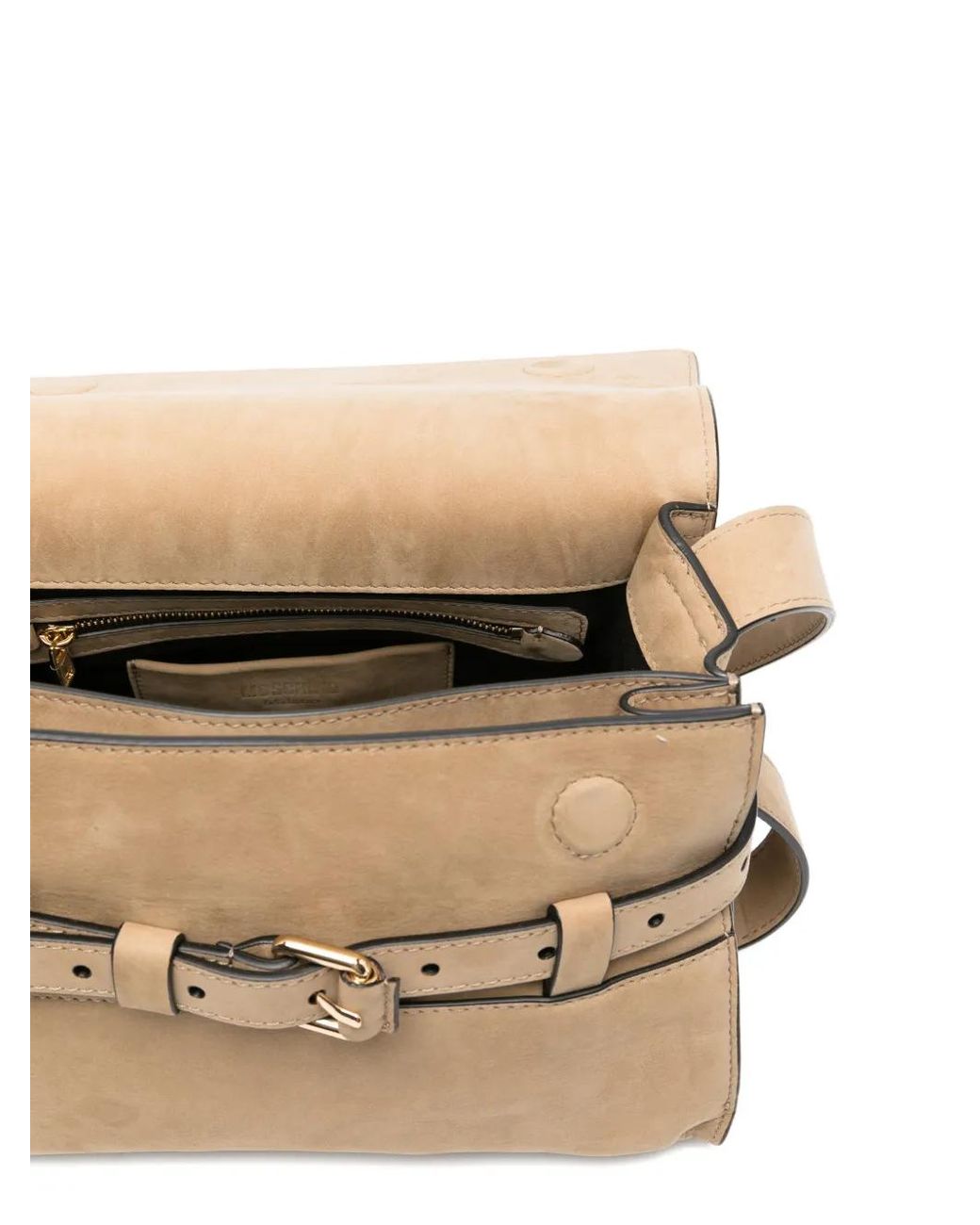 Moschino Natural Buckled Shoulder Bag