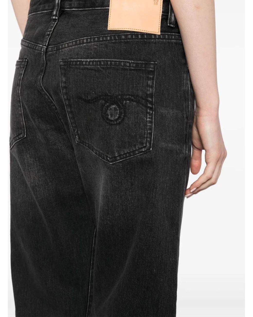 R13 Black Straight-Leg Jeans
