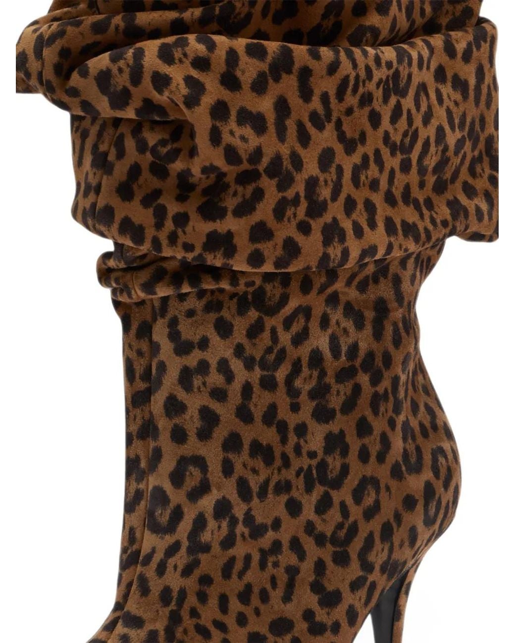 AMINA MUADDI Brown Anok Leopard-Print Knee-High Boots
