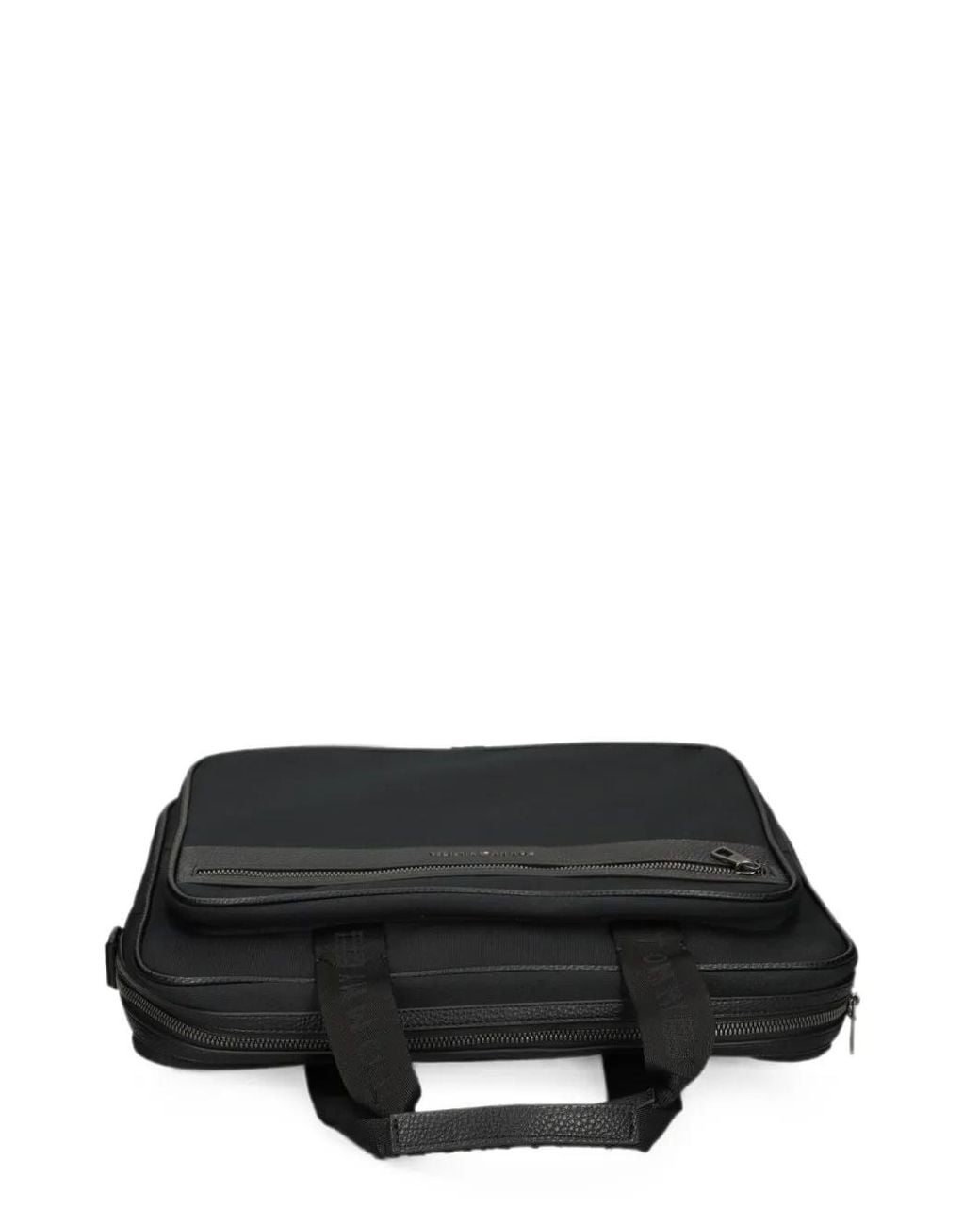 Tommy Hilfiger Black Logo-Tape Laptop Bag for men