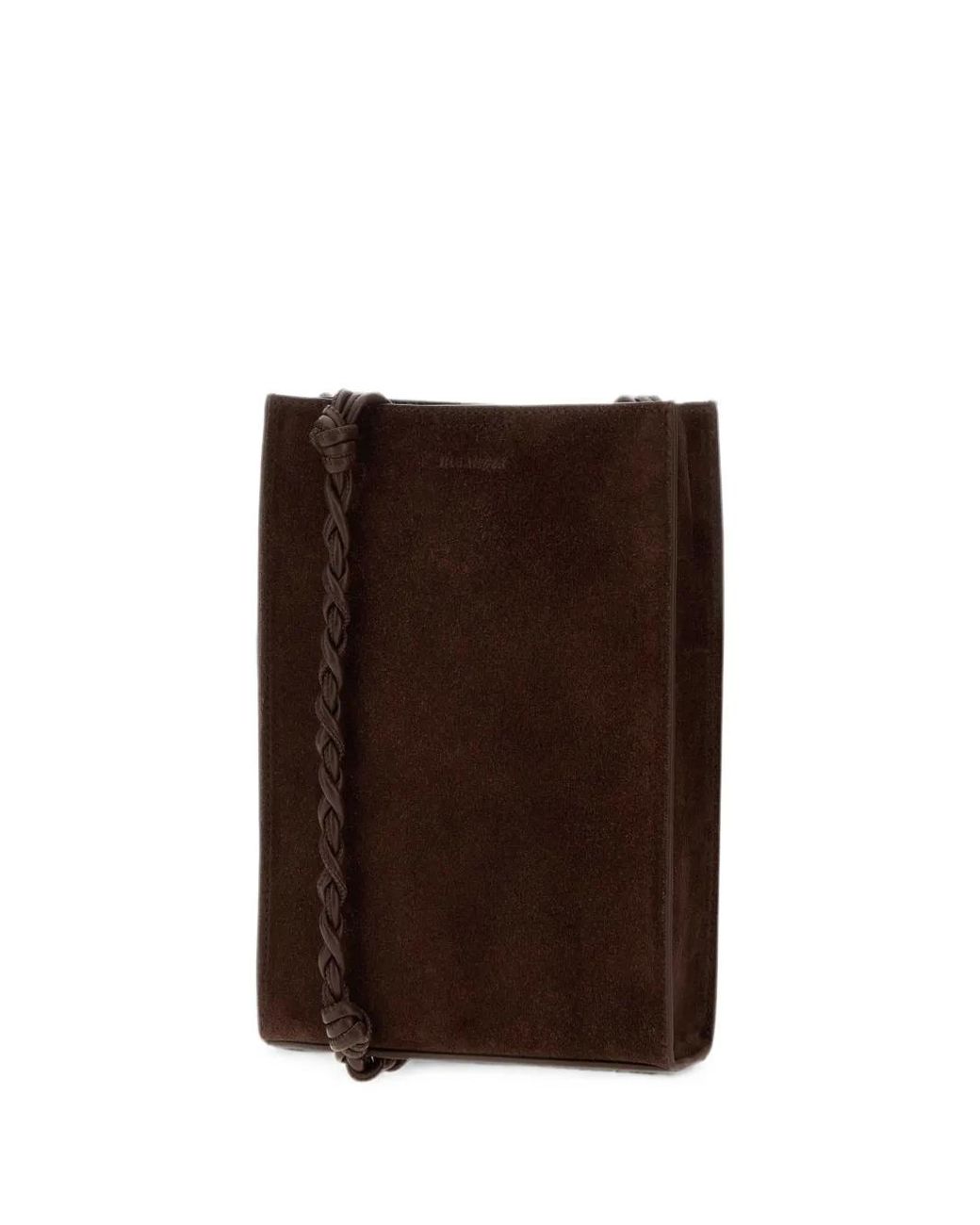 Jil Sander Brown Tangle Suede Shoulder Bag for men