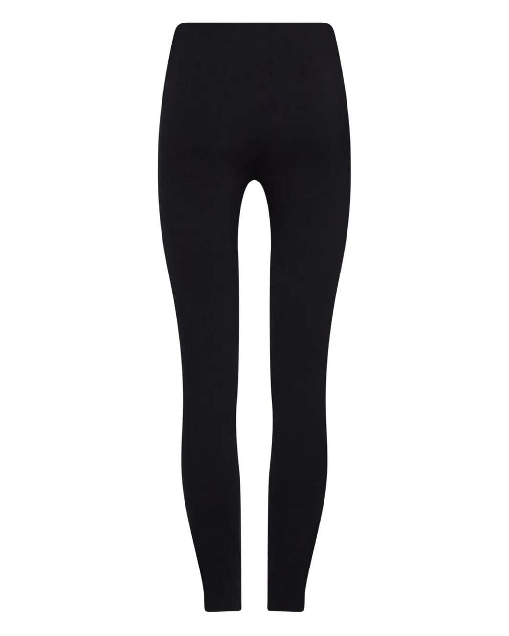 Wolford Black Leather-Paneled Leggings