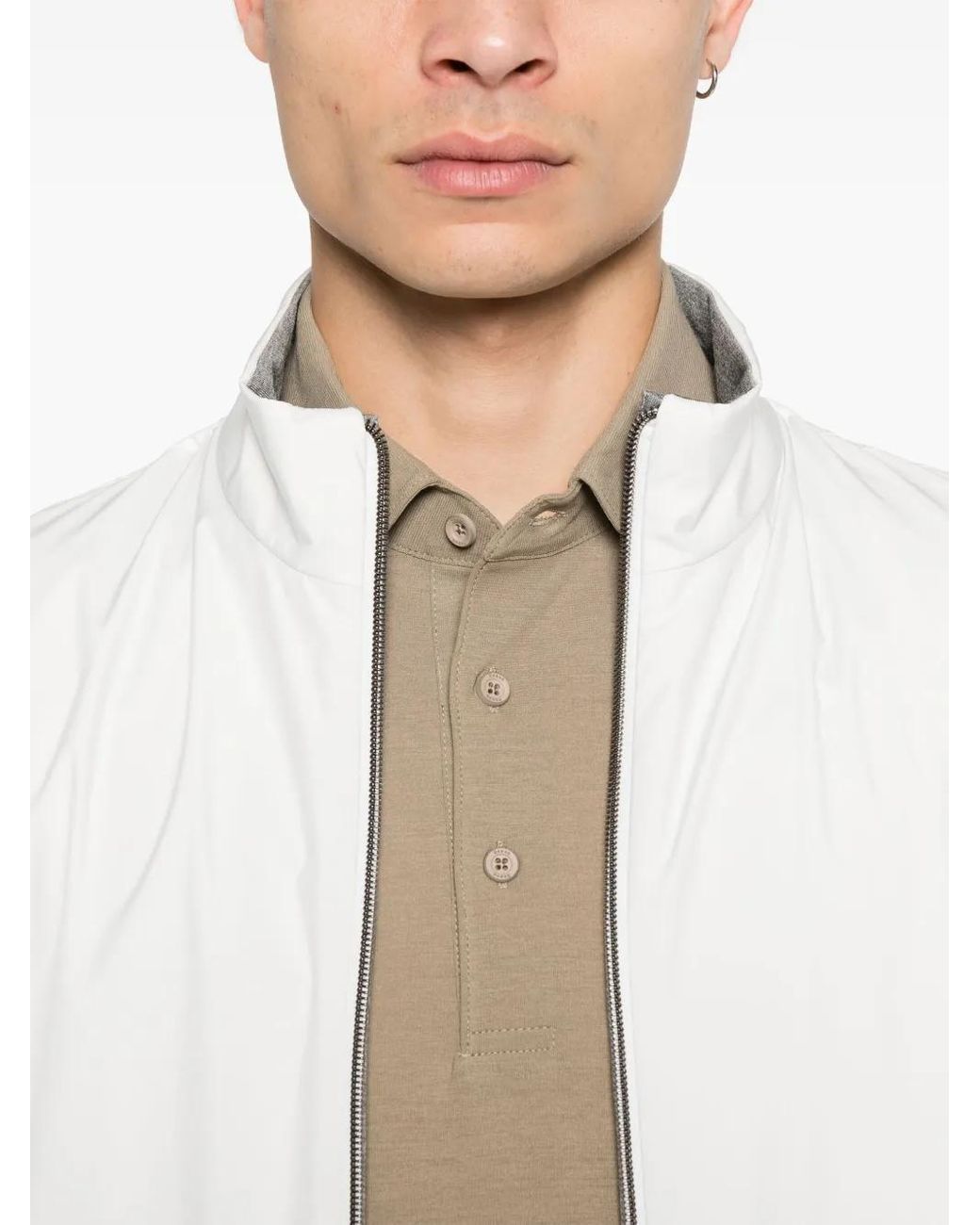 Herno White Short Reversible Jacket for men