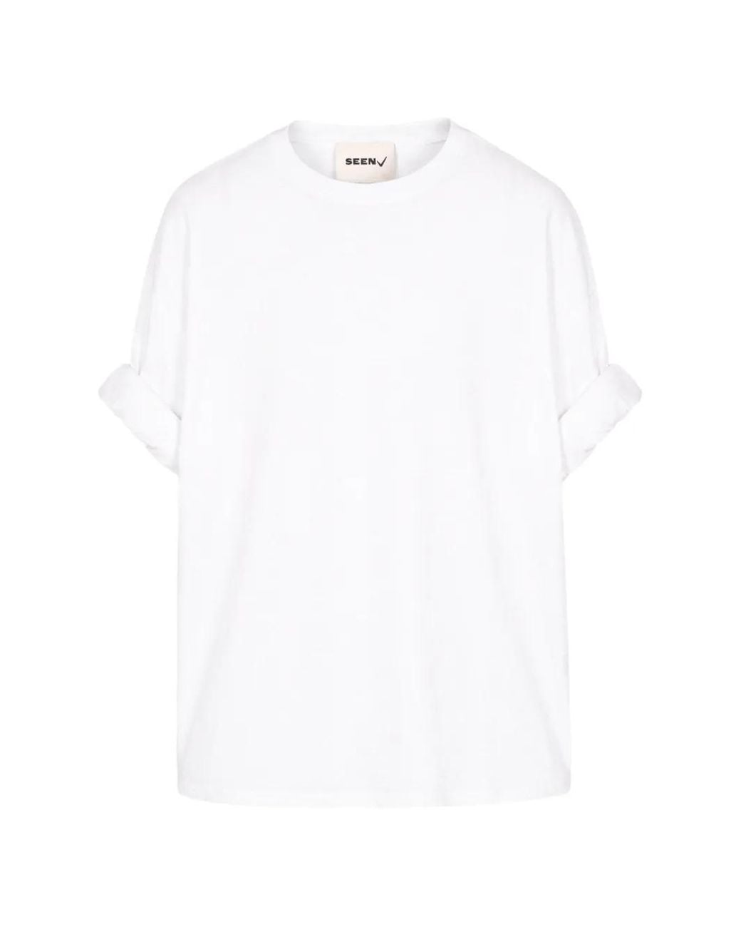 Camiseta Undersleeve Con Cuello Redondo SEEN USERS de color White