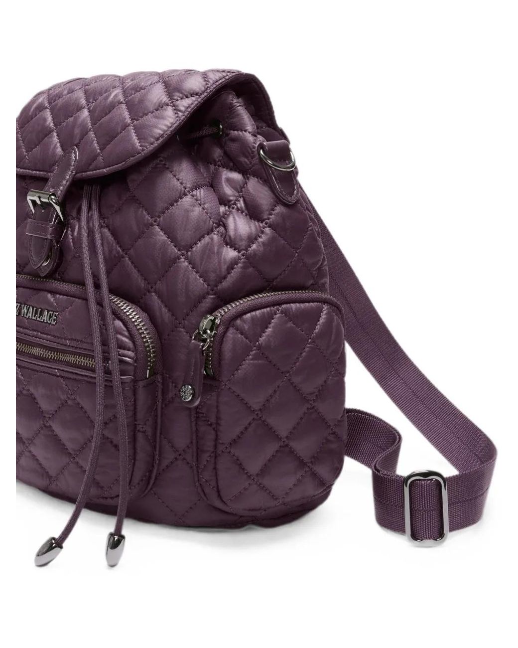 MZ Wallace Purple Mini Crosby Quilted Backpack