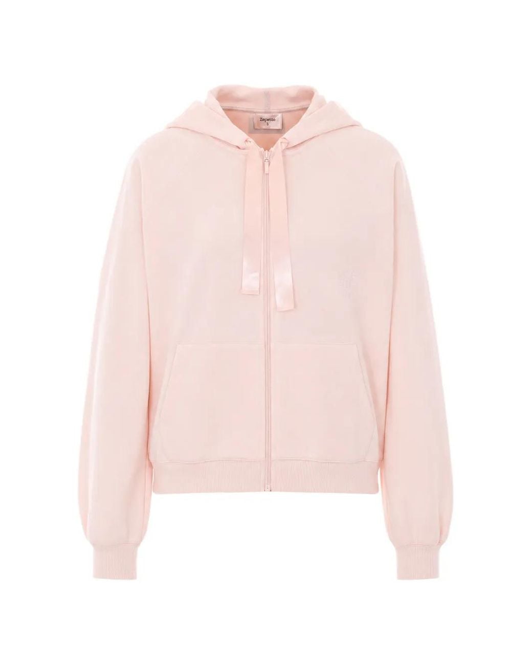 Repetto Pink Satin-Ribbon Hoodie
