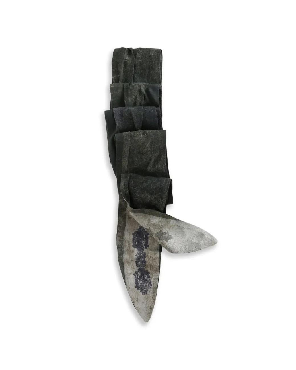Ziggy Chen Gray Pointed-Tip Scarf