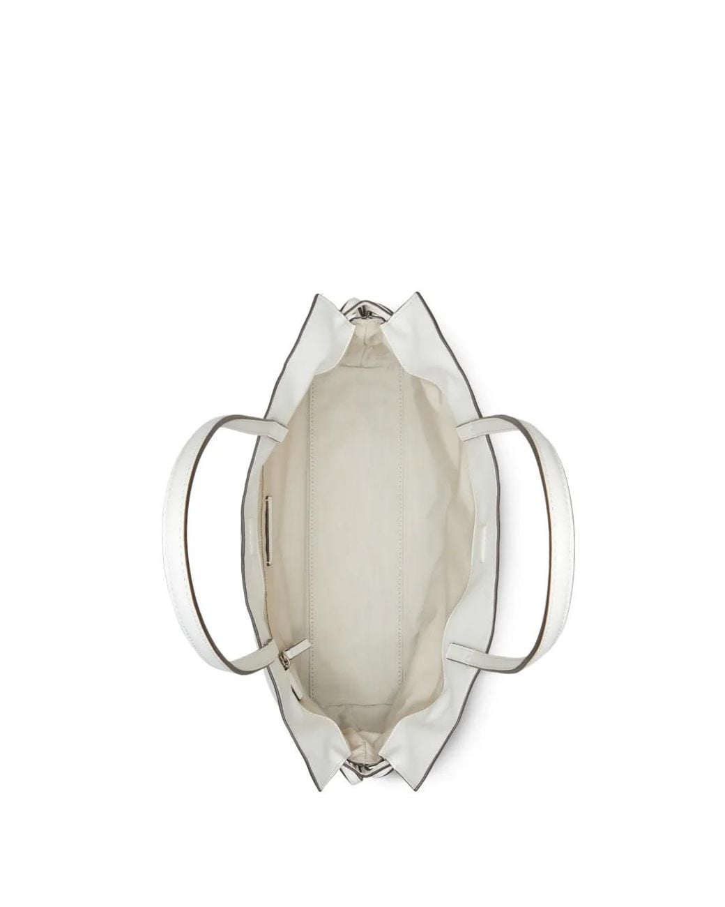 Tory Burch White Small Ella Natuura Drawstring Tote