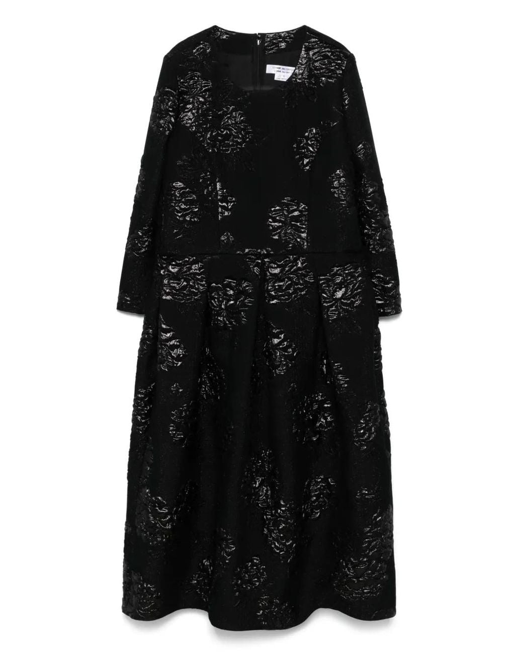 Comme des Garçons Black Floral-Brocade Midi Dress