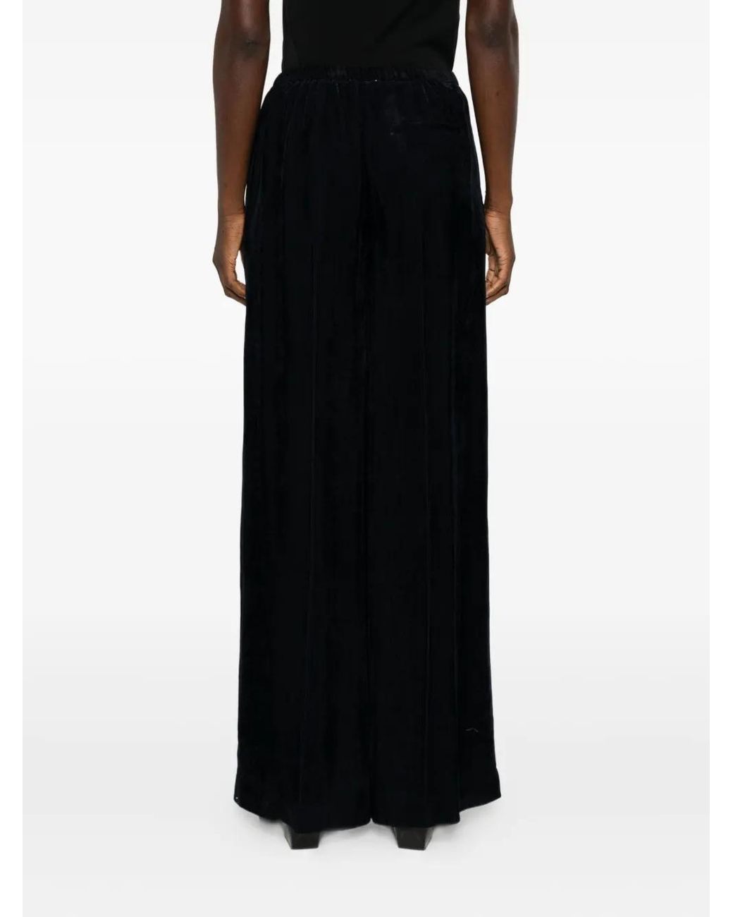 Forte_forte Black Pleated Wide-Leg Trousers