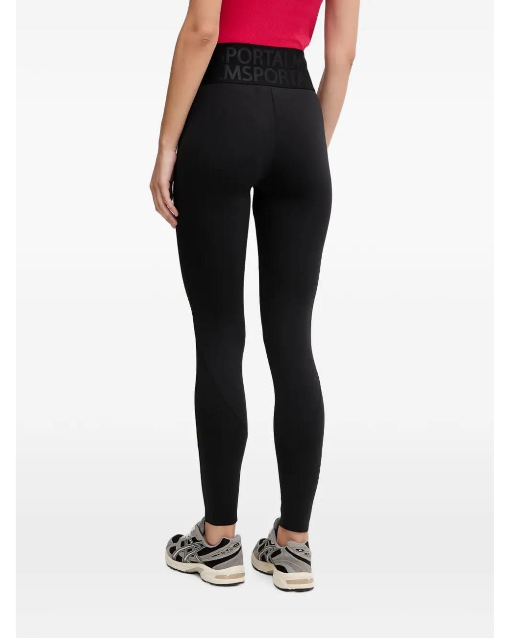 Sportalm Black Logo-Waistband Side-Zip Trousers