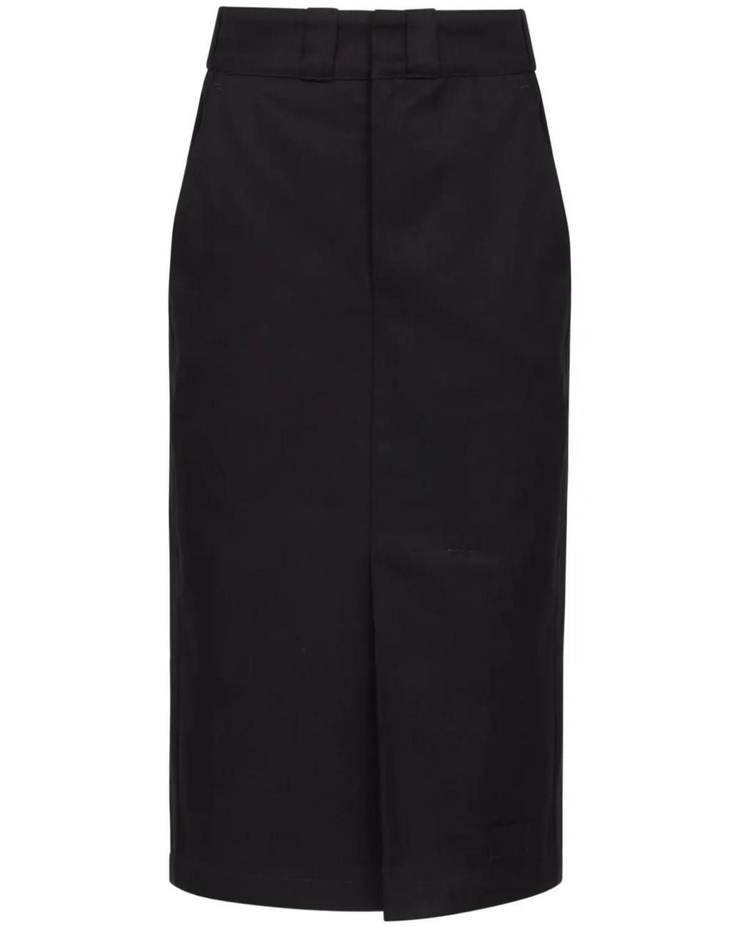Maison Margiela Black High-Rise Midi Skirt
