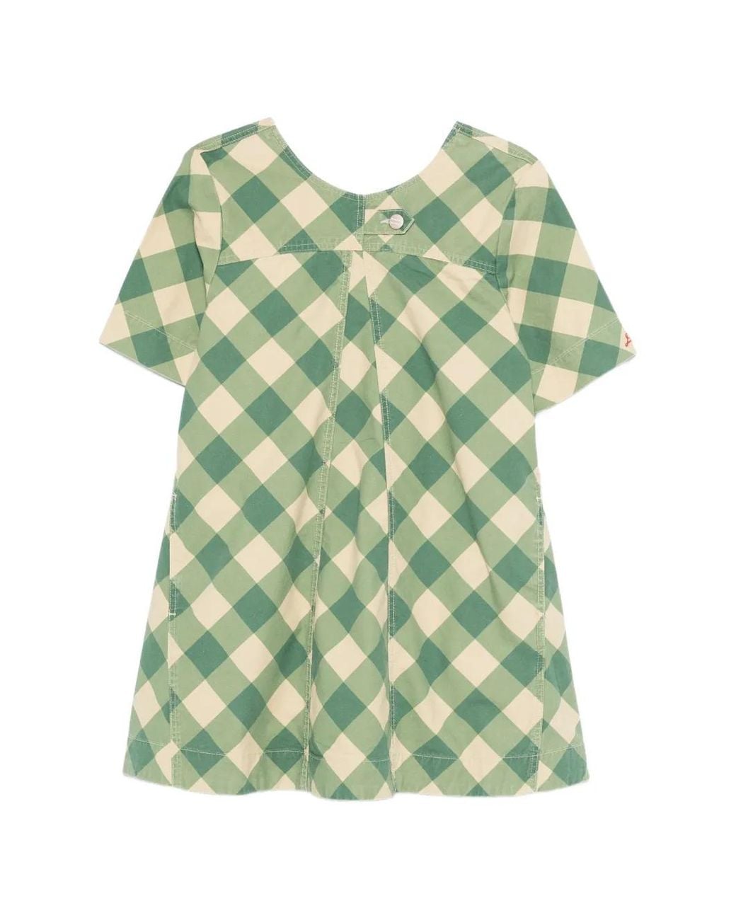 Damson Madder Green Checked Mini Dress