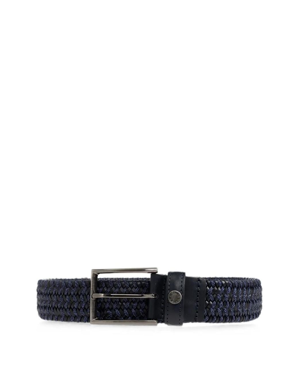 Paul & Shark White Braided Leather Belt for men