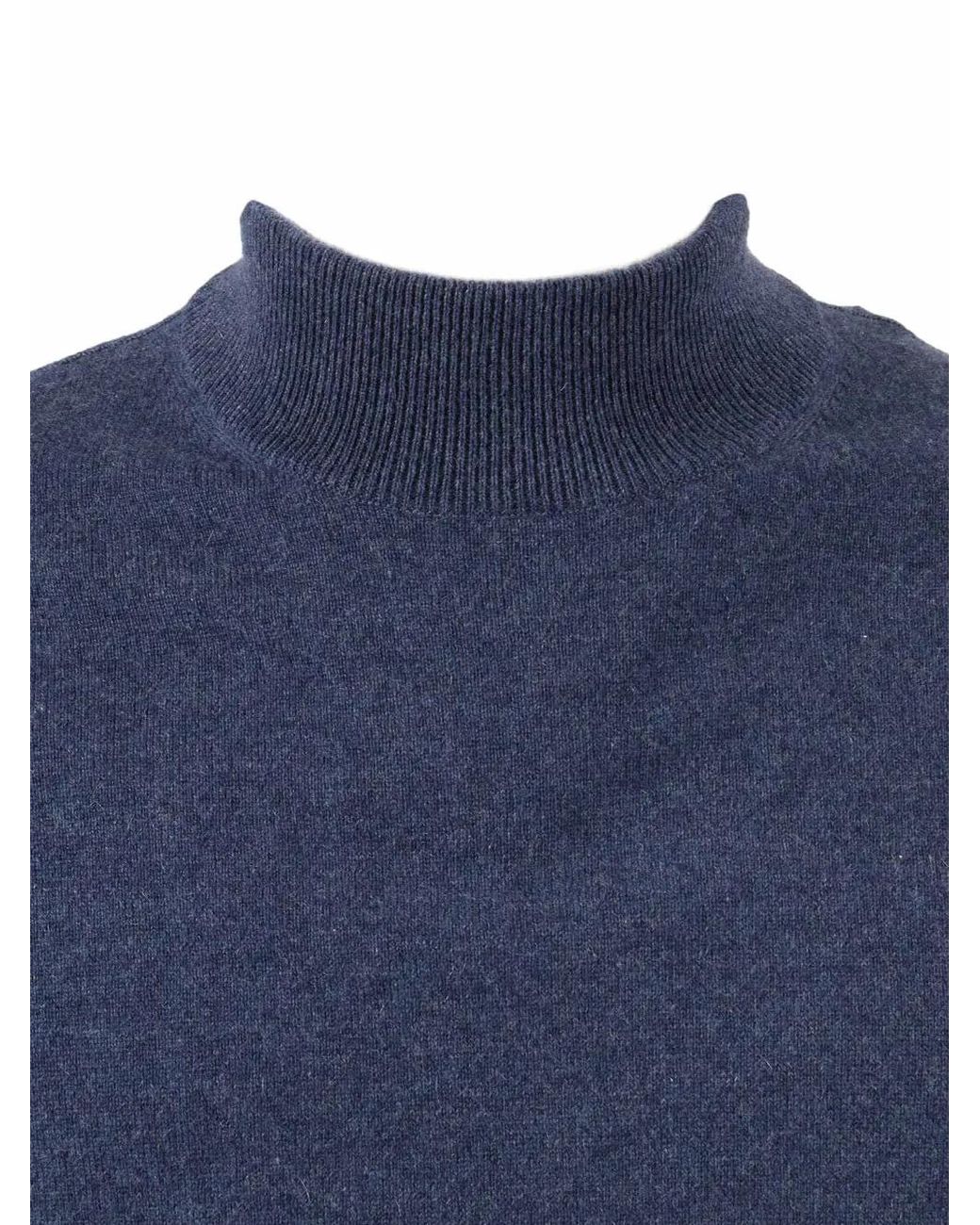 Ballantyne Blue Mock-Neck Sweater for men