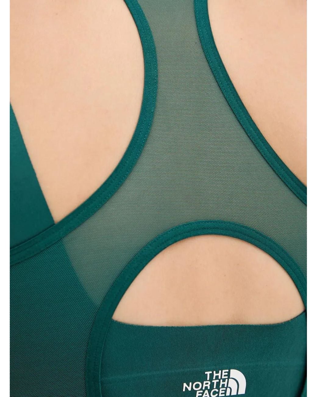 The North Face Green Refina Double-Layer Sports Bra