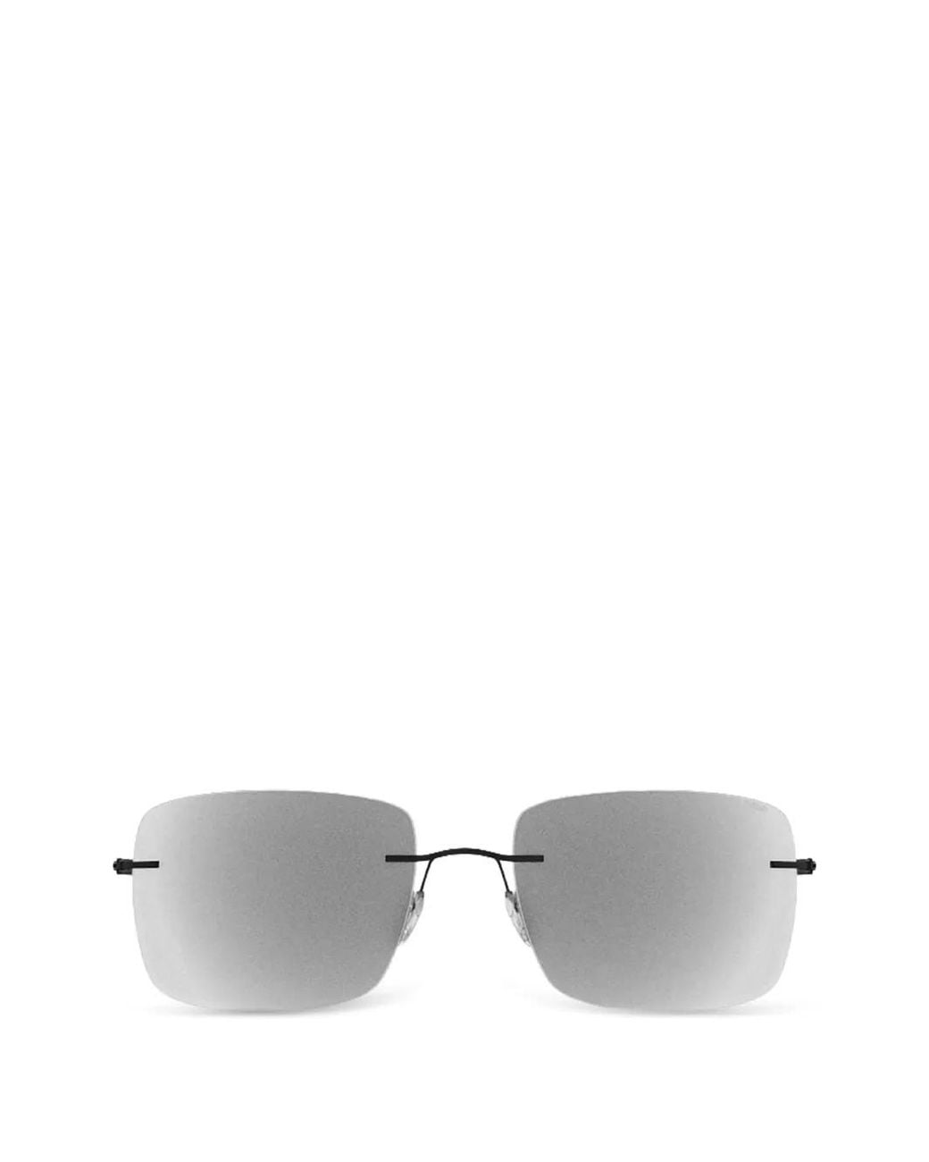 Silhouette Gray Chesterman Rimless Rectangle-Frame Sunglasses for men